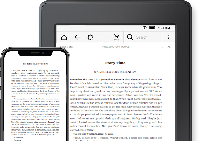 Phone and ipad E-book Example